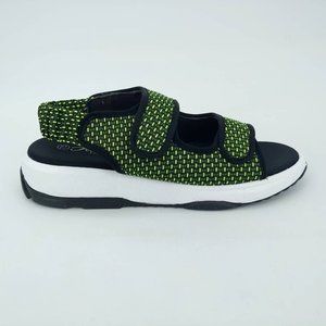 Forever Comfort Womens‎ Unlimit-12 Sport Sandals Black Green Geometric 7.5 New